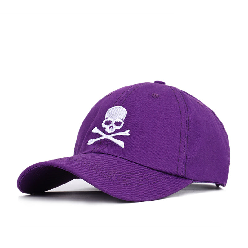 New Fashion Skull Embroidery BaseballCap Danger Sign Hip Hop Hat Spring Man Woman Cotton Sports Black Bone ASTROWOR Unisex