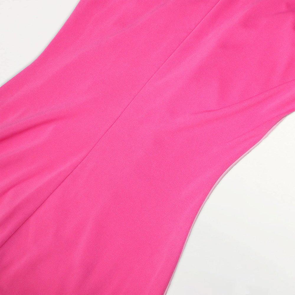 Women's Elegant Beaded Sleeveless Irregular Dress