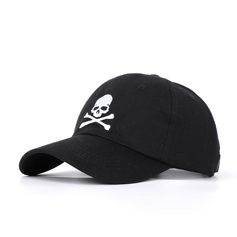 New Fashion Skull Embroidery BaseballCap Danger Sign Hip Hop Hat Spring Man Woman Cotton Sports Black Bone ASTROWOR Unisex