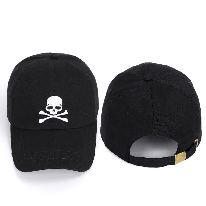 New Fashion Skull Embroidery BaseballCap Danger Sign Hip Hop Hat Spring Man Woman Cotton Sports Black Bone ASTROWOR Unisex