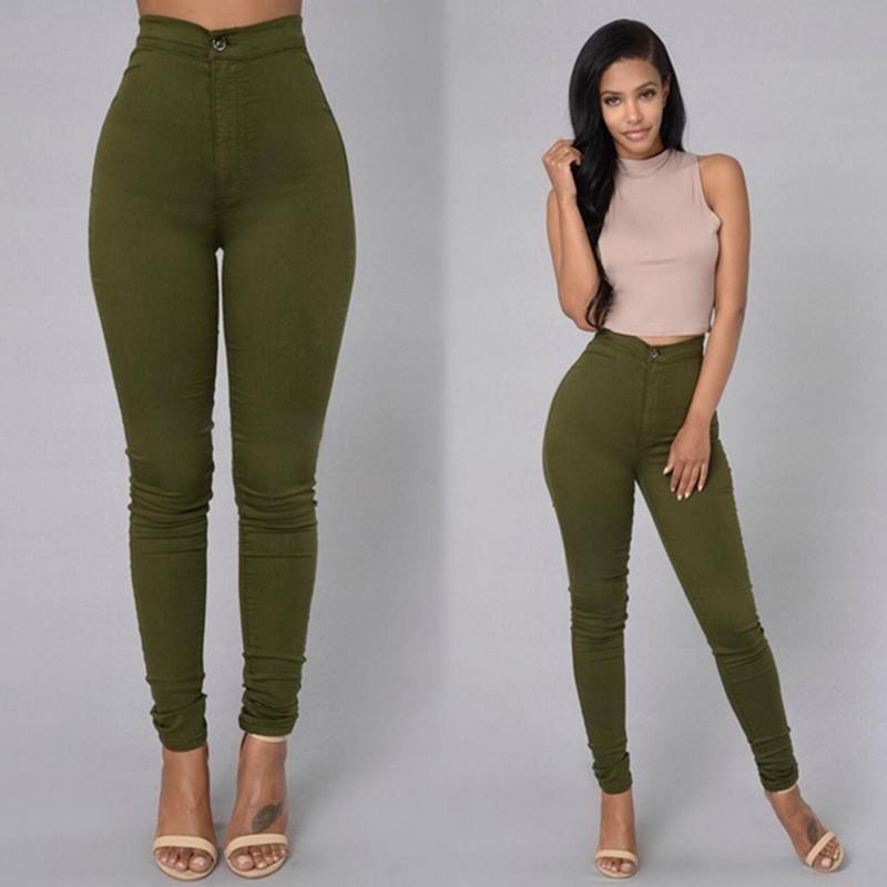 explosion Leggings thin waist stretch pencil pants tight candy colored jeans
