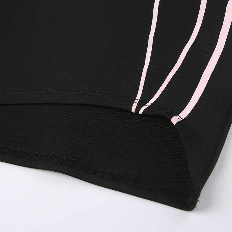 One-shoulder Leaky Back Trendy Oblique Cut Skirt With Waist