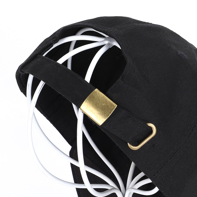 New Fashion Skull Embroidery BaseballCap Danger Sign Hip Hop Hat Spring Man Woman Cotton Sports Black Bone ASTROWOR Unisex