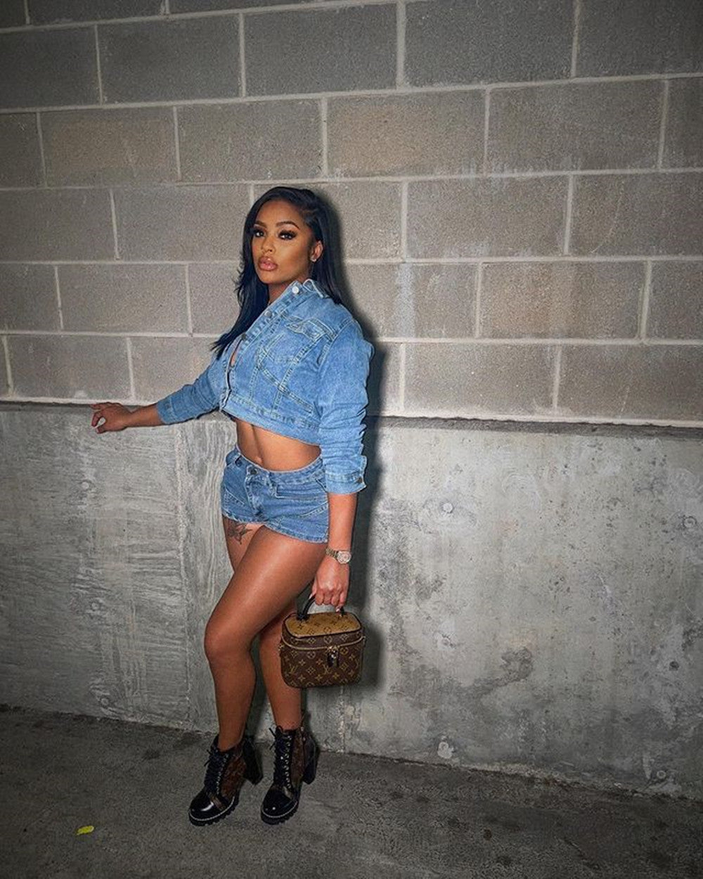 Denim Casual Suit Shorts Denim Suit