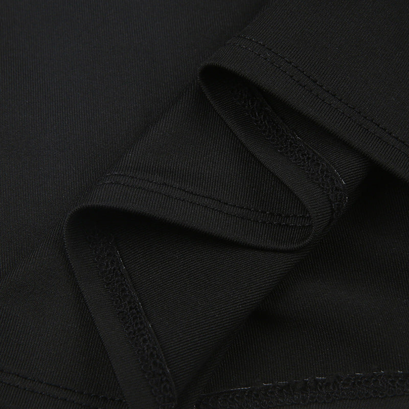 One-shoulder Leaky Back Trendy Oblique Cut Skirt With Waist