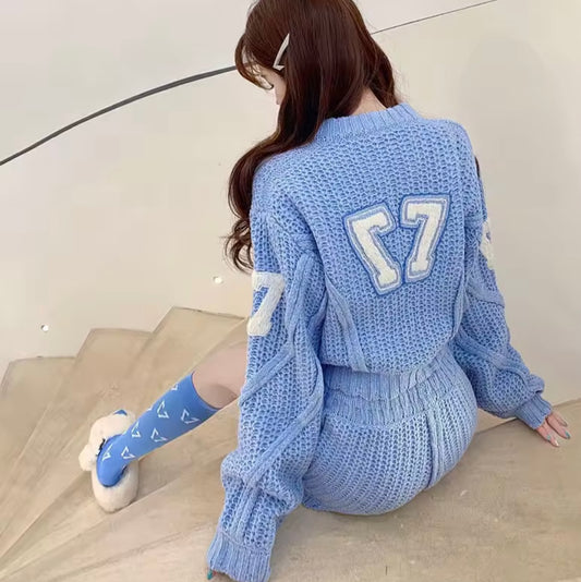 Knitted Clothing 2 Piece Sets Womens Outfits
