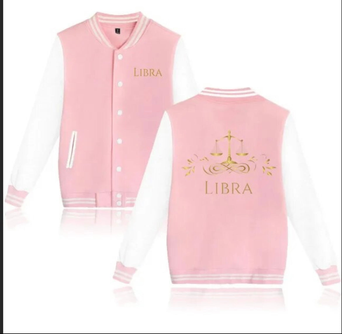 Pink Solid Color Baseball Bomber Jacket Men Women Jackets Single Coats
