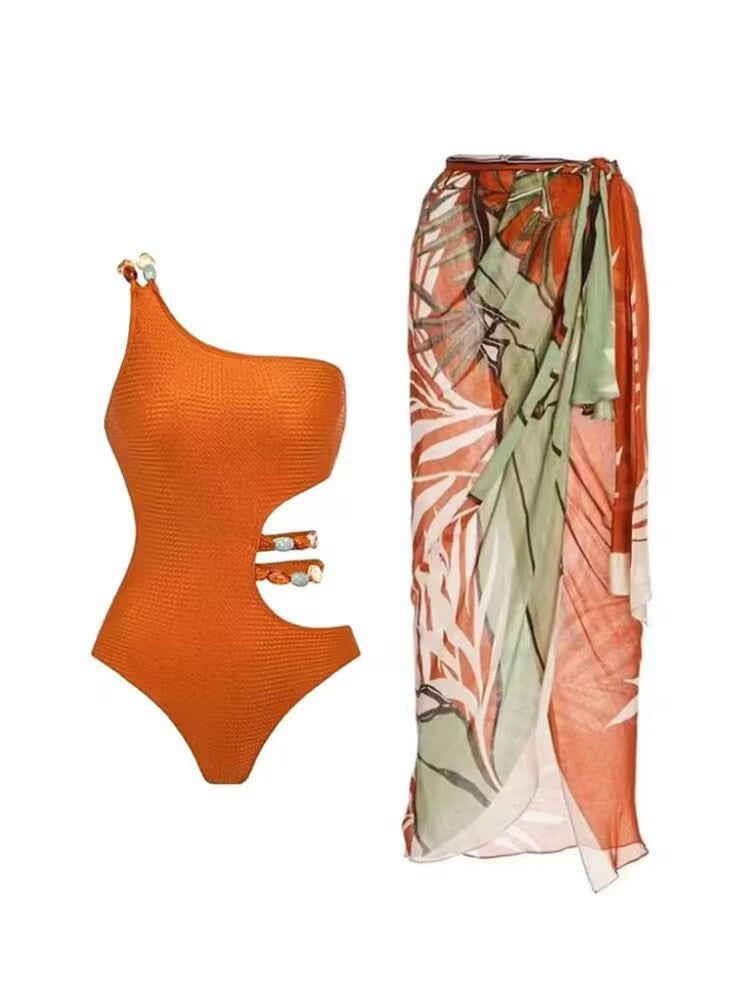 French Style Tulle Skirt Swimsuit